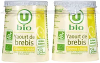 Yaourt au lait de brebis saveur citron 2x125g
