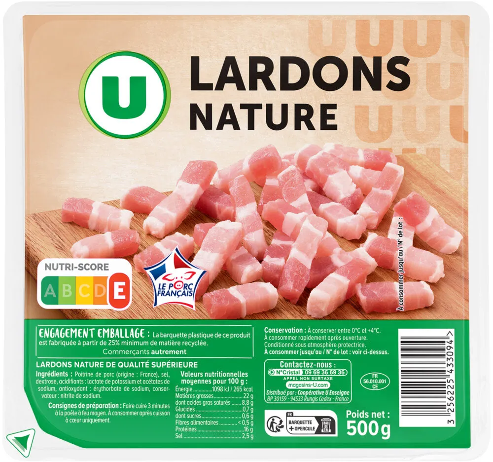 Lardons nature - 500g