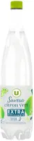 Boisson à base d'eau gazeuse extra pétillant saveur citron vert zéro sucre , bouteille de 1l