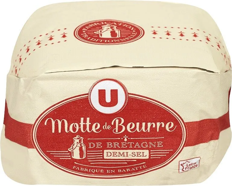 Beurre de baratte demi-sel 80% de MG