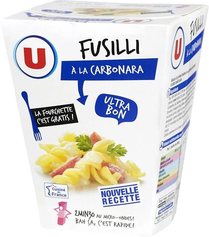 Box fusilli à la carbonara
