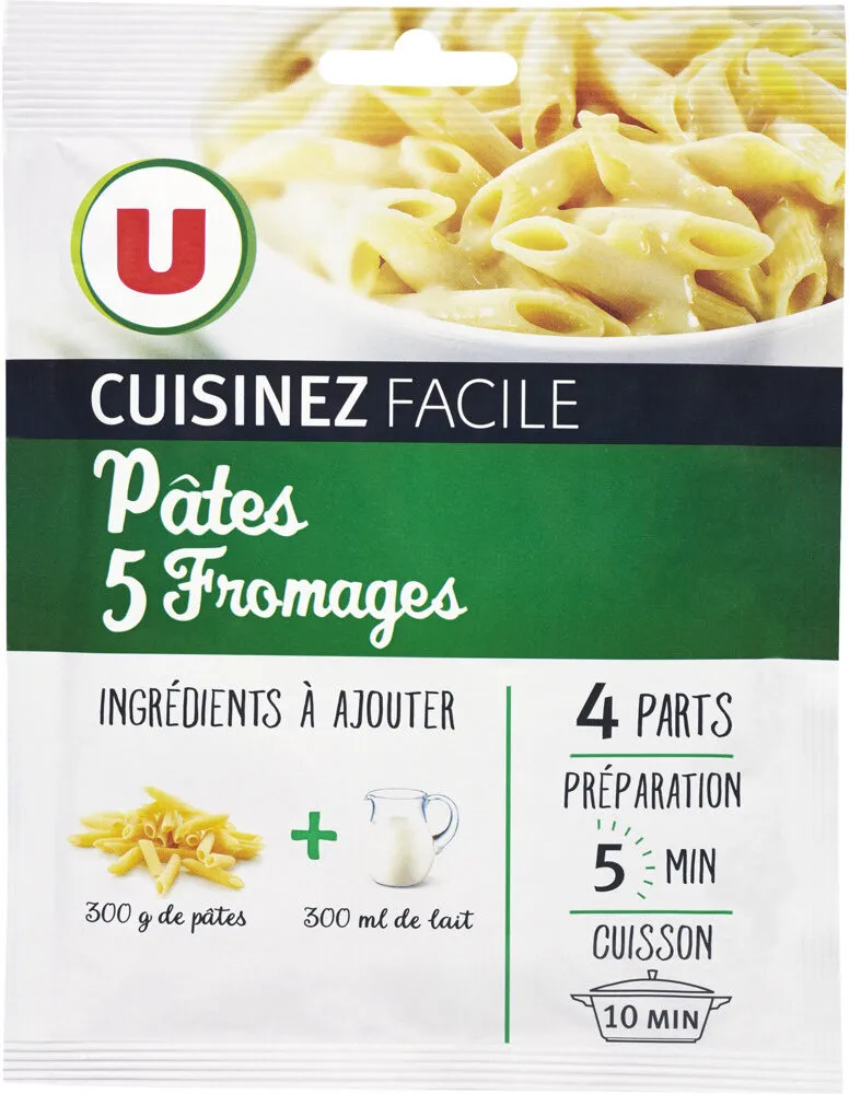 Pâtes 5 fromages cuisinez facile