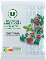 Bonbons aux plantes et à l'extrait de stevia sans sucre sachet de 120g