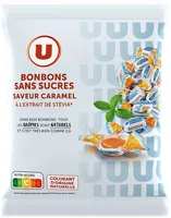 Bonbons sans sucre saveur caramel stevia 120g