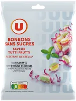 Bonbons Tutti frutti sans sucres à l'extrait de stévia 120g