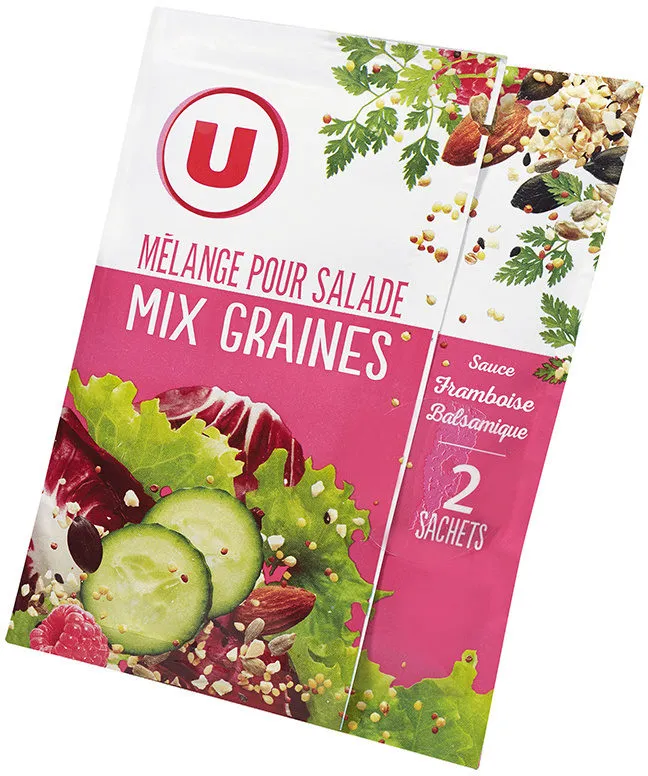 Mélange pour salade graines sauce framboise balsamique