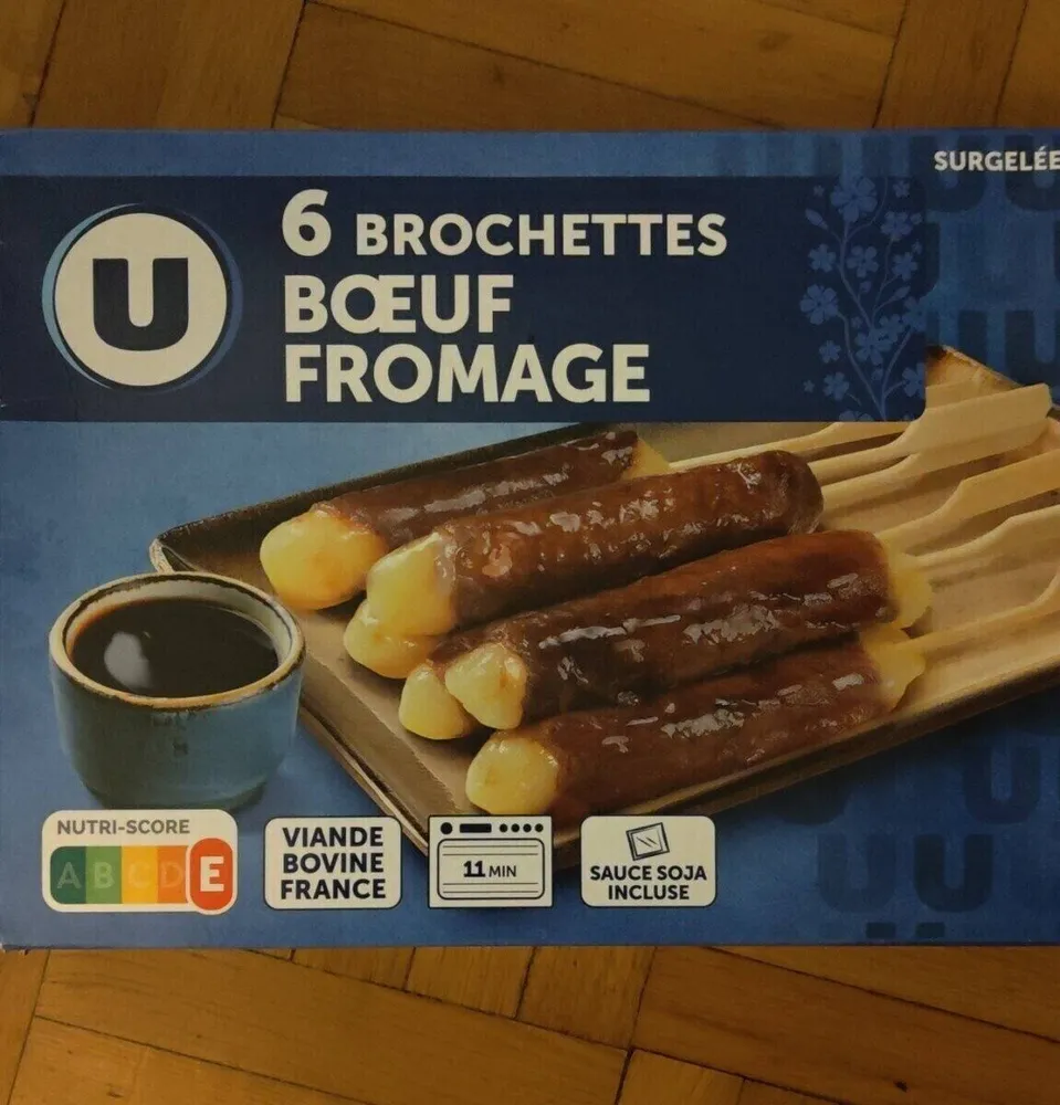 Brochettes boeuf fromage