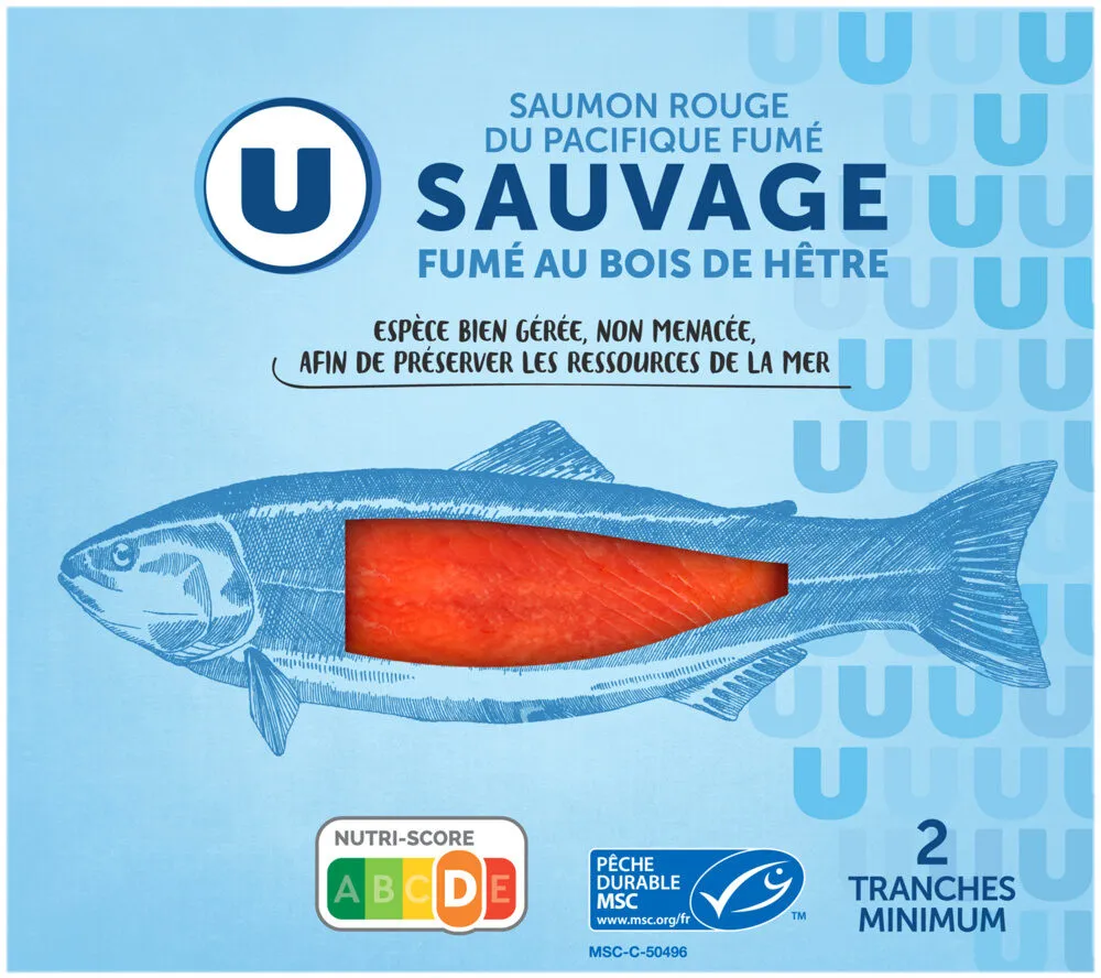 Saumon fumé rouge sauvage du Pacifique, 60g