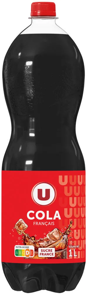 Boisson gazéifiée saveur cola avec sucre et édulcorant 1L