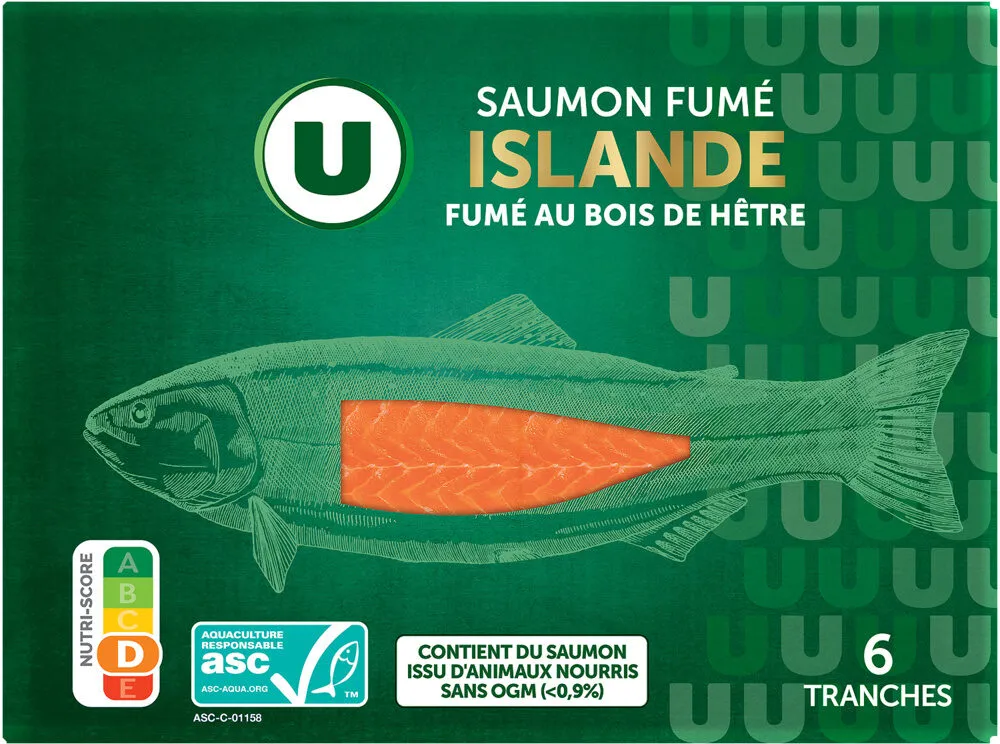 Saumon fumé Islande ASC, 6 tranches 225g