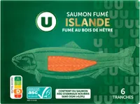 Saumon fumé Islande ASC, 6 tranches 225g