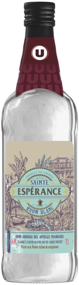 Rhum blanc agricole SAINTE ESPERANCE 40°, 1l
