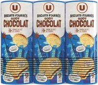 Gâteaux Goûters ronds fourrés goût chocolat x15, 3x300g, 900g