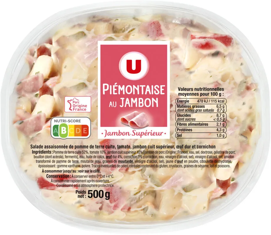 Salade piémontaise au jambon - 500g