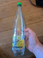 Boisson gazeuse à base d'eau minérale naturelle pétillante saveur citron-citron vert zéro sucre 1L