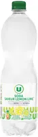 Boisson gazéifiée à l'extrait de citron et citron vert avec sucre et édulcorant 1,5L