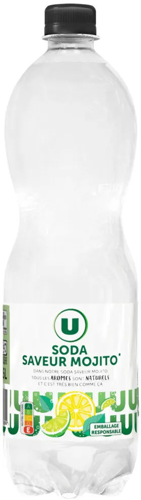 Boisson gazéifiée citron, citron vert et menthe avec sucre et édulcorant, 1,5L