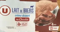 Crème dessert au chocolat au lait de brebis