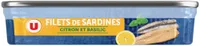 Filets de sardines marinade citron et basilic 100g