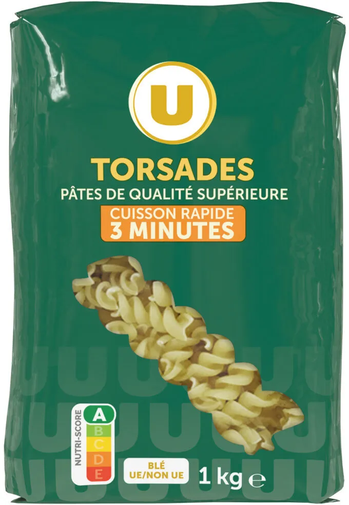 Pâtes Torsades cuisson rapide sachet de 1kg