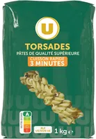 Pâtes Torsades cuisson rapide sachet de 1kg