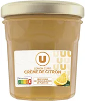 Confiture de lemon curd, crème de citron à tartiner pot de 380g