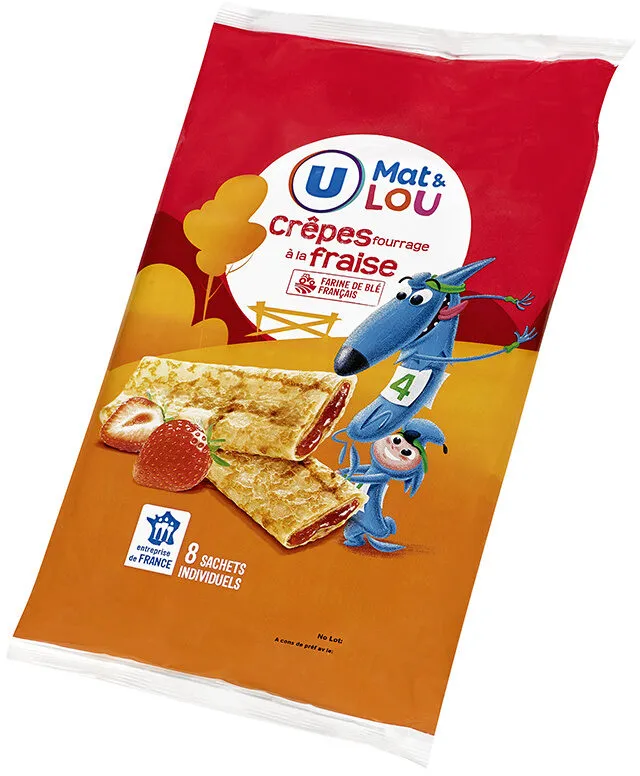 Crêpes fourrées à la fraise