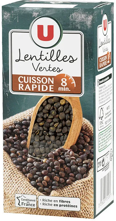 Lentilles vertes cuisson rapide 8 minutes