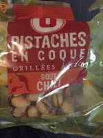 Pistaches en coque grillées à sec goût Chili