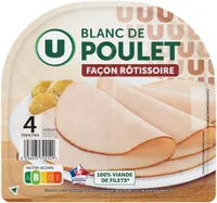 Blanc de Poulet façon rôtissoire - x4 tranches, 120g