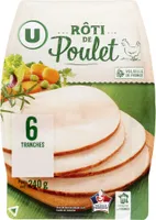 Rôti de Poulet - x6 tranches, 240g