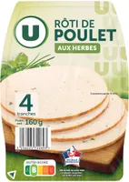 Rôti de Poulet aux fines herbes - x4 tranches, 160g