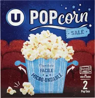 Popcorn salé micro ondable en gobelet 2x100g
