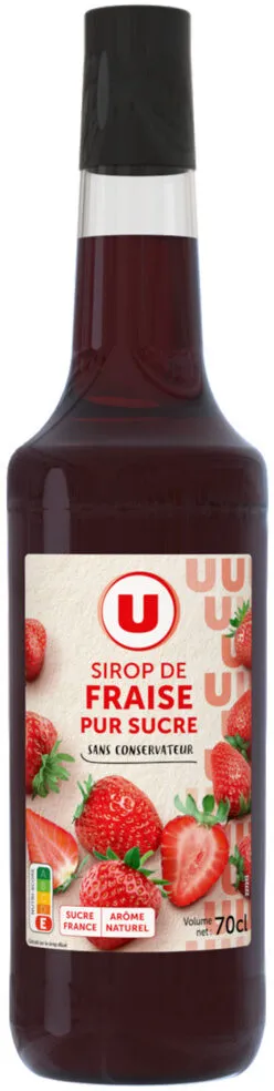Sirop de fraise bouteille en verre de 70cl