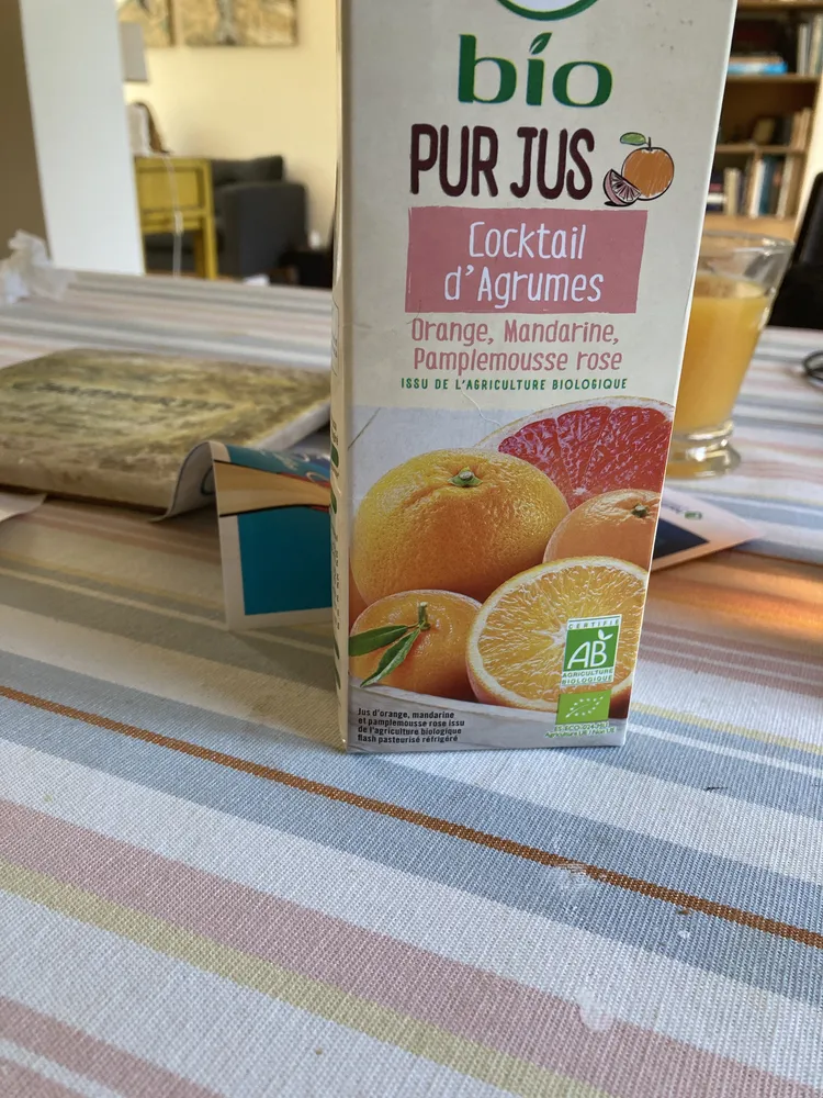 Pur jus cocktail orange, mandarine et pamplemousse rose - 1L