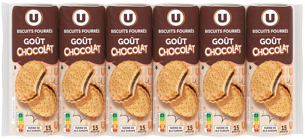Gâteaux ronds fourrés au chocolat 6x300g 1,8kg