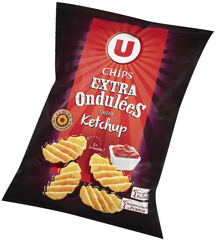 Chips extra ondulées saveur ketchup