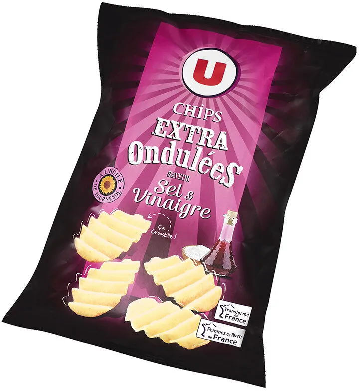 Chips extra ondulées saveur sel et vinaigre