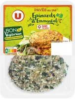 Pavés au blé épinards emmental bon et végétarien - x2 - 200g