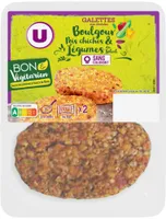 Galette boulgour, pois chiche et légumes du soleil bon et végétarien -x2 200g