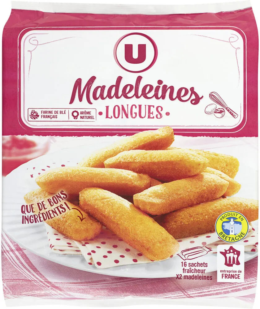 Madeleines longues Nature x16 - 2, 440g