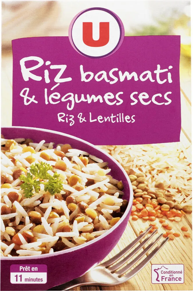 Mélange riz et lentilles