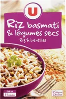 Mélange riz et lentilles