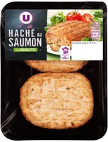 Haché au saumon à la ciboulette, transformé en France, barquette de 200g