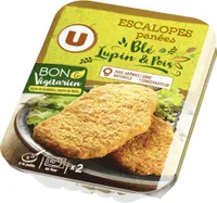Escalopes panées blé lupin et pois