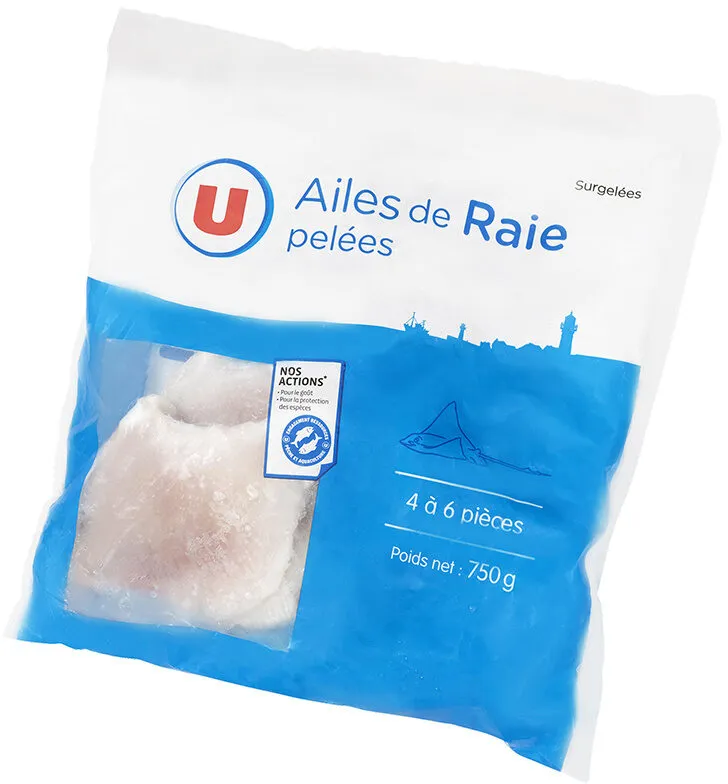 Ailes de raies surgelées