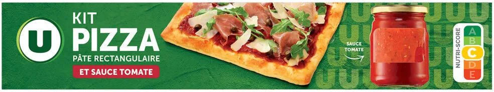 Kit pizza pâte prête à dérouler avec sauce tomate paquet de 600g