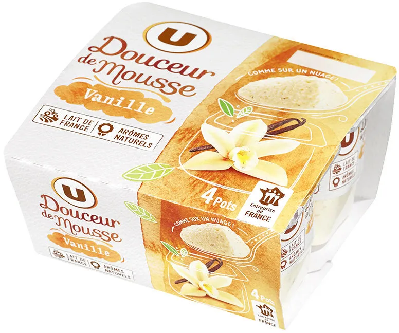 Spécialité laitière sucrée à la vanille,
