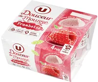 Spécialité laitière sucrée à la framboise et à l'arôme naturel,