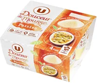 Spécialité laitière sucrée douceur de mousse aux fruits de la passion